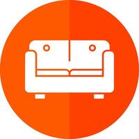 Sofa Bett Glyphe rot Kreis Symbol vektor