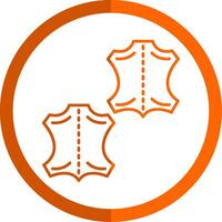 Leder Linie Orange Kreis Symbol vektor