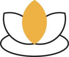 Lotus gehäutet gefüllt Symbol vektor
