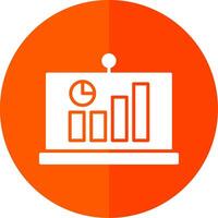 Statistiken Glyphe rot Kreis Symbol vektor