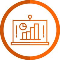 Analytik Linie Orange Kreis Symbol vektor