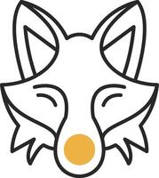 Fuchs gehäutet gefüllt Symbol vektor