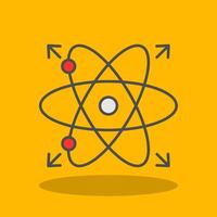 Atom gefüllt Schatten Symbol vektor