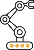 Robotik gehäutet gefüllt Symbol vektor