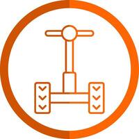 Segway Linie Orange Kreis Symbol vektor