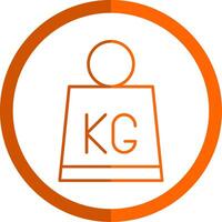 Gewicht Linie Orange Kreis Symbol vektor