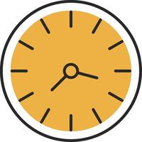 Uhr gehäutet gefüllt Symbol vektor