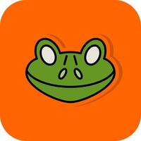 Frosch gefüllt Orange Hintergrund Symbol vektor