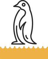 pingvin flådd fylld ikon vektor