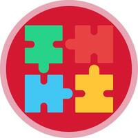 Puzzle eben multi Kreis Symbol vektor