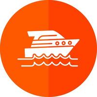 Geschwindigkeit Boot Glyphe rot Kreis Symbol vektor