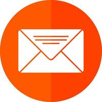 Email Glyphe rot Kreis Symbol vektor