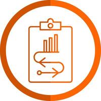 Marketing Strategie Linie Orange Kreis Symbol vektor