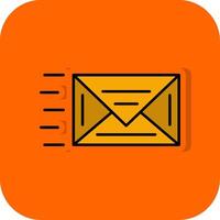 Mail gefüllt Orange Hintergrund Symbol vektor