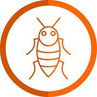 Insekt Linie Orange Kreis Symbol vektor