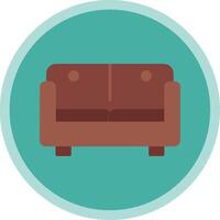 Sofa Bett eben multi Kreis Symbol vektor