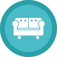 Sofa Glyphe multi Kreis Symbol vektor