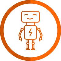 bot Linie Orange Kreis Symbol vektor