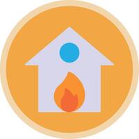 Verbrennung Haus eben multi Kreis Symbol vektor