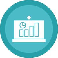 Statistiken Glyphe multi Kreis Symbol vektor