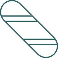 Snowboard Linie Gradient runden Ecke Symbol vektor