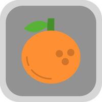 clementine platt runda hörn ikon vektor