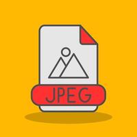 JPEG gefüllt Schatten Symbol vektor