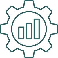 Produktivität Linie Gradient runden Ecke Symbol vektor