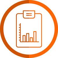 Bar Diagramm Linie Orange Kreis Symbol vektor