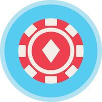 Poker Chip eben multi Kreis Symbol vektor