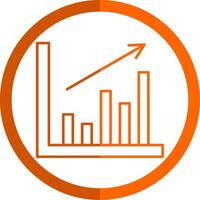 Bar Diagramm Linie Orange Kreis Symbol vektor