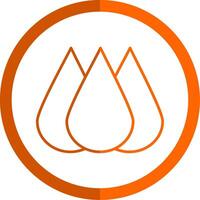 Regen Linie Orange Kreis Symbol vektor