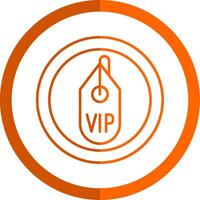 vip Linie Orange Kreis Symbol vektor