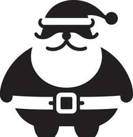 minimal Karton komisch Charakter, Santa Klaus, Silhouette 28 vektor