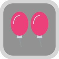 ballonger platt runda hörn ikon vektor