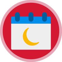 Mond Kalender eben multi Kreis Symbol vektor