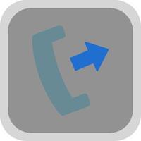 Telefon Anruf eben runden Ecke Symbol vektor