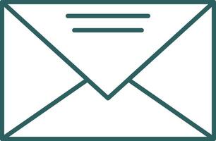 Mail Linie Gradient runden Ecke Symbol vektor