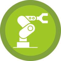 industriell Roboter Glyphe multi Kreis Symbol vektor