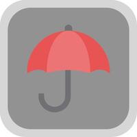 Regenschirm eben runden Ecke Symbol vektor