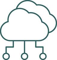 Wolke Computing Linie Gradient runden Ecke Symbol vektor