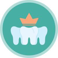 Dental Krone eben multi Kreis Symbol vektor