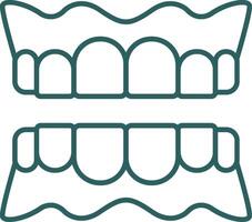 Prothese Linie Gradient runden Ecke Symbol vektor