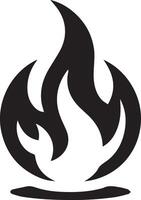 Feuer Flamme Symbol Kunst Illustration 5 vektor