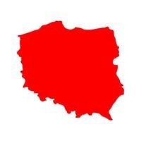 Polen-Karte auf einem Hintergrund vektor