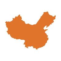 Kina karta på en bakgrund vektor