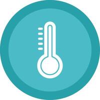 temperatur glyf mång cirkel ikon vektor