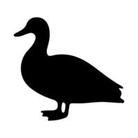 Ente Silhouette Illustration auf Isolierung Hintergrund vektor