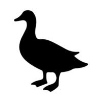 Ente Silhouette Illustration auf Isolierung Hintergrund vektor