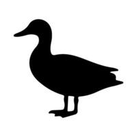 Ente Silhouette Illustration auf Isolierung Hintergrund vektor